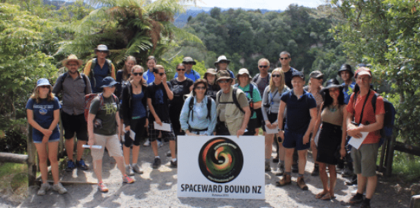 Students, teachers and Mars experts during a field trip in TVZ